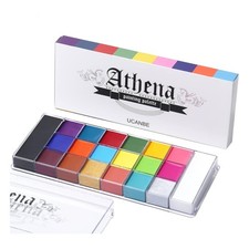 UCANBE Athena Face Body Paint Oil Palette, 20 Colors Large Black White