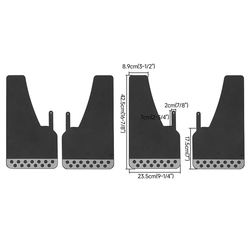 4* Guardabarros contra salpicaduras de guardabarros con reflector de acero inoxidable para Chevy S10 Foto 3 de 4