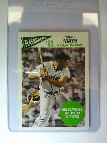 2012 Topps Heritage Willie Mays #BF-WM Baseball Flashbacks San Francisco Giants