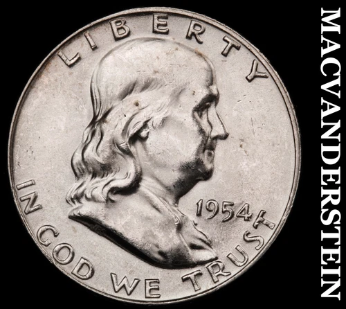 1954-D Silver Franklin Half Dollar - Choice Gem Brilliant Unc  Lustrous  #G9213
