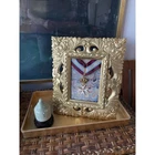 Vintage Framed Maltese Cross Style Militaria Medal 10" x 12" Framed