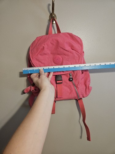 Kipling Rucksack Handtasche Bookbag rosa Nylon mittelgroß - Bild 6 von 10