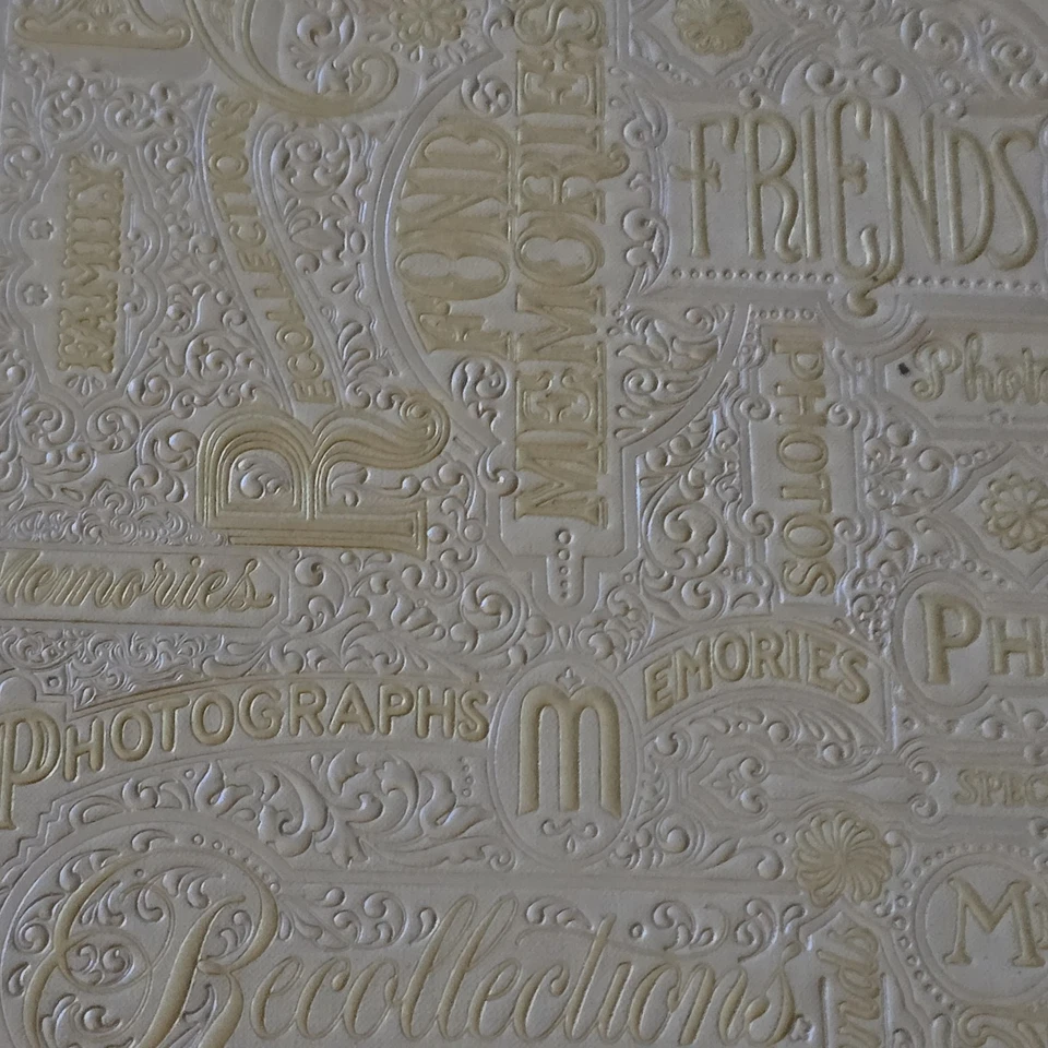 Conjunto de álbum de fotos con sello de colección recuerdos de boda etc oro perla marfil/crema lote x2 Foto 3 de 4