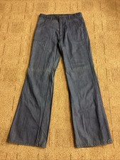 Vtg 1940s US Navy Wide Leg Utility Dungaree Trousers W/ Patch Pockets 32 X 34