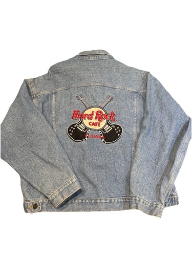 Hard Rock Cafe TiJuana Mexico Back Patch XL Faded Blue Trucker Jean Jacket AS IS - Afbeelding 2 van 9