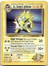 Lt. Surge's Jolteon 28/132 Rare Gym Challenge Pokemon Unlimited Heavily Played on eBay