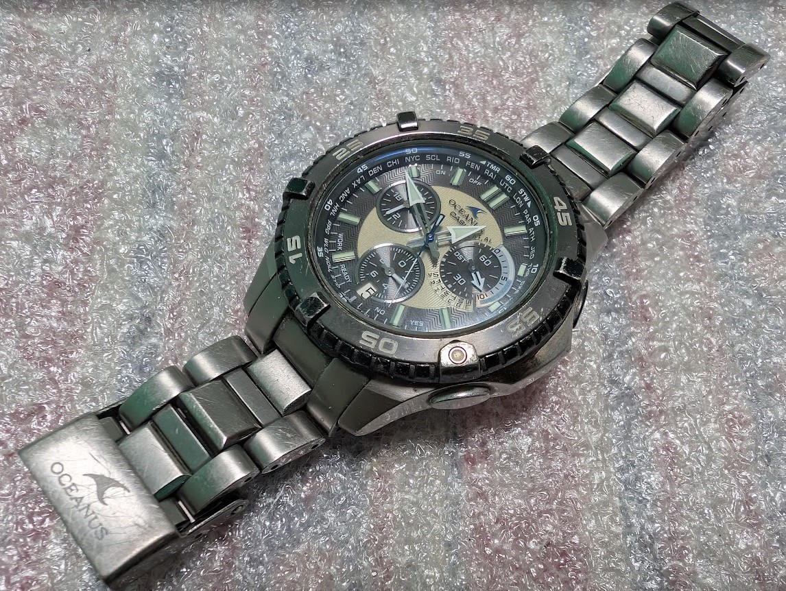 RARE COLOR Casio OCEANUS OCW-P500 Solar Radio Titanium Men's Watch
