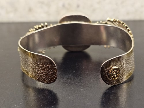 Top Quality Baltic Amber Silver And Plated Gold Adjustable BRACELET CUFF BANGLE - Picture 3 of 8