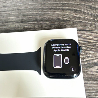 Apple Watch Series 9 Smartwatch 41 mm Schwarz mit Silikonarmband iOS