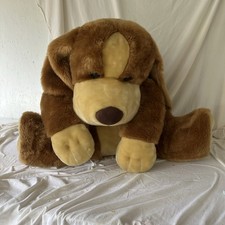Vintage Toys R Us Animal Alley Jumbo Darby Brown Puppy Dog Stuffed Plush 36"