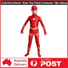 The Flash Kids Costume Justice League Superhero Boys Halloween Cosplay Jumpsuit