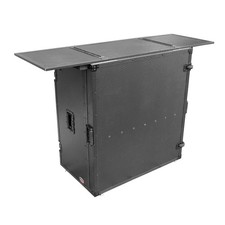 ProX Transformer Series Fold-Away DJ Performance Desk Facade with Wheels Black 