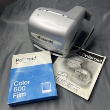 Polaroid 600 Camera OneStep Silver Express Instant Film Tested Works Manual Vtg