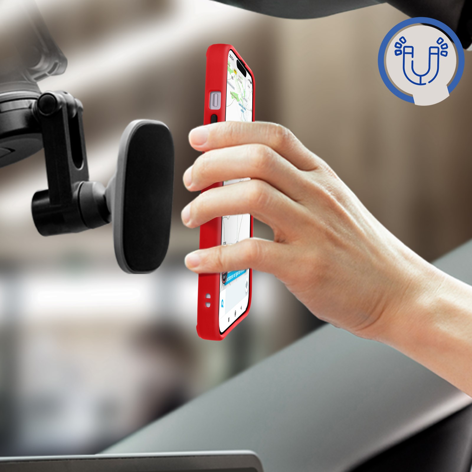 Coque iPhone 14 Pro Max bi-matière rouge idéale pour le streaming