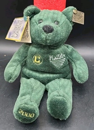 2000 Salvino’s Bammer Platinum Chipper Jones 665 Of 3000 Beanie Bear 8" With Tag
