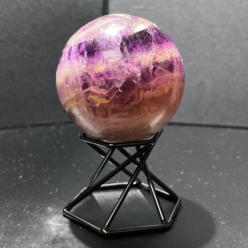 Bola de fluorita natural 389G colorida cuarzo cristal piedras preciosas curación - Imagen 2 de 18