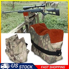 Shooting Hunting Range Sand Bag Combo Set Rifle Gun Bench Rest Stand Front &Rear
