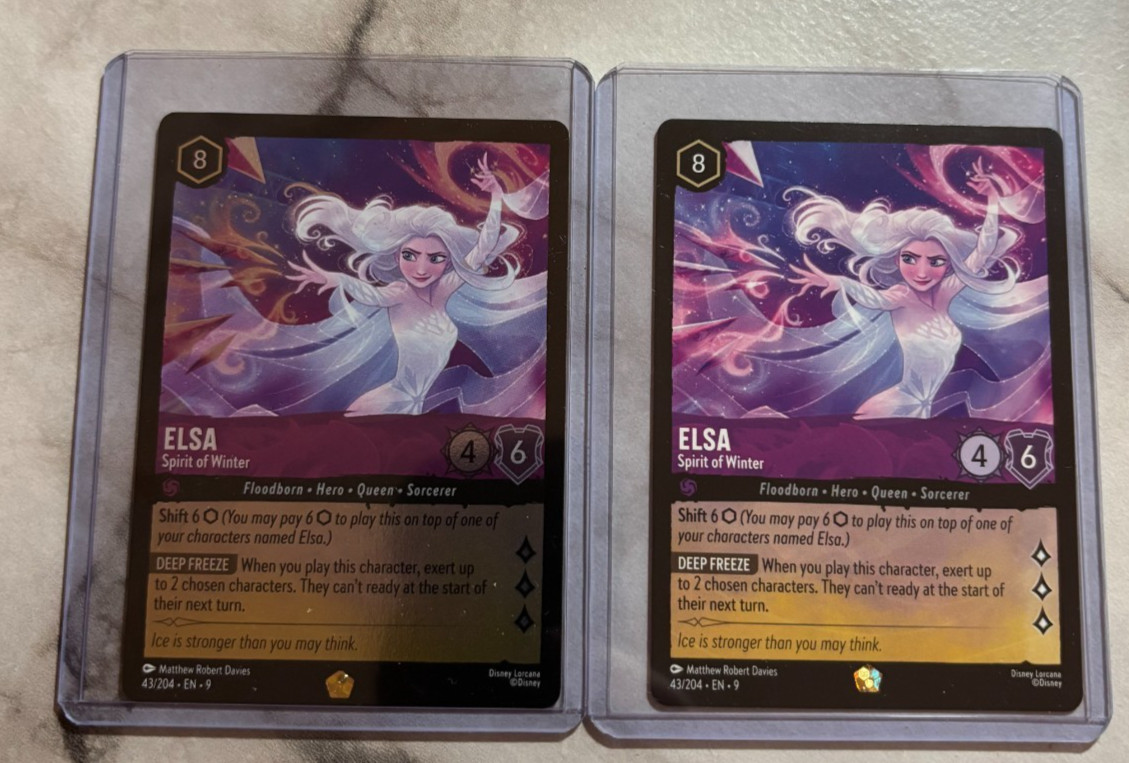 Elsa - Spirit of Winter #43/204 Lorcana: Fabled - Legendary Cold Foil & Reg NM