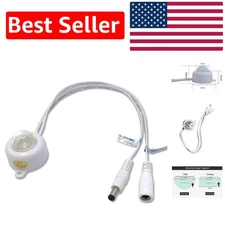 Versatile PIR Motion Activated Sensor Switch for LED & Lighting - White Design