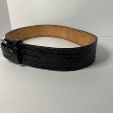 Dutyman 1121 Belt Full Grain Leather Law Enforcement 34 Black Duty Belt