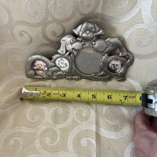 Adorable Dog Collage Pewter Look Silver Multi Four Photo Picture Frame - M - Picture 5 of 6