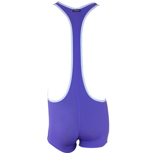 Men Sheer Silk Bodysuit Boxer Shorts Bikini Wrestling Singlet Underwear Lingerie - Picture 12 of 42