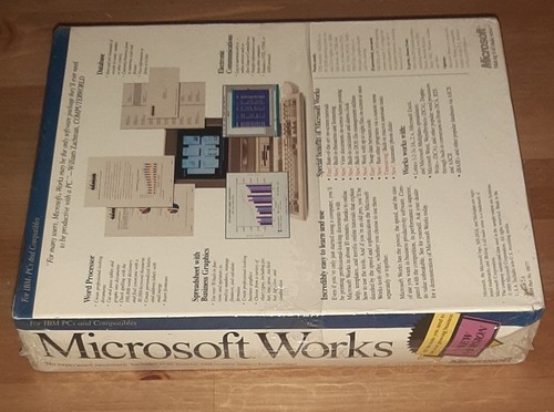 Microsoft Works: Version 2.0 for IBM PCs & Compatibles (NEW, 1989) 3 1/2" Disks - Picture 7 of 8