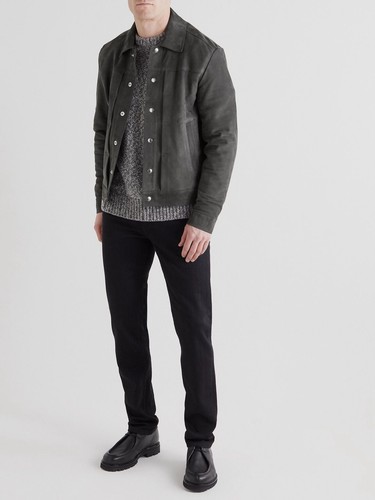 Mr P, MENS Nubuck Trucker Jacket, Sz M