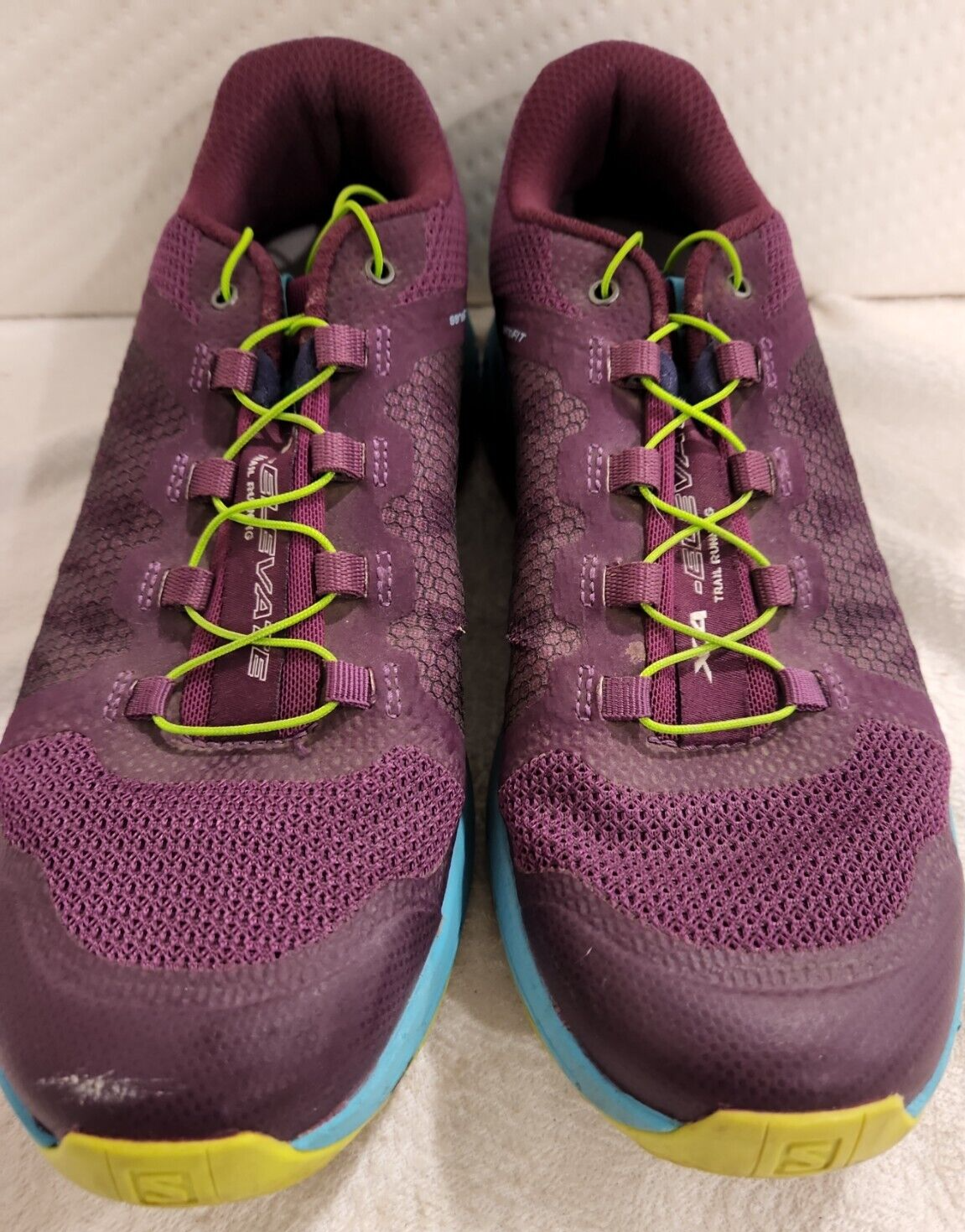 Scarpe da donna Salomon XA Elevate sneakers taglia 7 viola 401378 trail running #B11