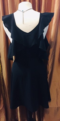 Punk Rave Black Frilly Mini Dress 3XL BNWT - Picture 5 of 9