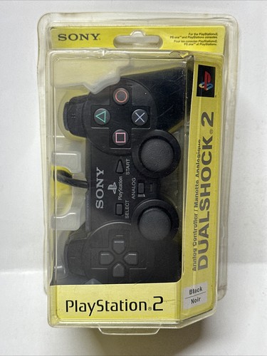Controller Analogico Dual Shock Sony PlayStation 2 Nuovo - Nero Sigillato