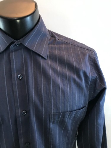 Geoffrey Beene Fitted Wrinkle Free Dress Shirt - Stripes - M - 15 32/33 - Picture 5 of 16