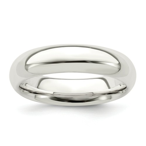 Sterling Silver Polished 5mm Comfort Fit Unisex Wedding Band Sizes 4 to 13.5 - Picture 7 of 24