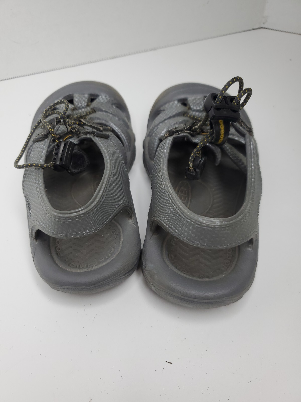 Sandali Keen bambino ragazzo argento grigio impermeabili taglia 10 grigio 8625 USATI