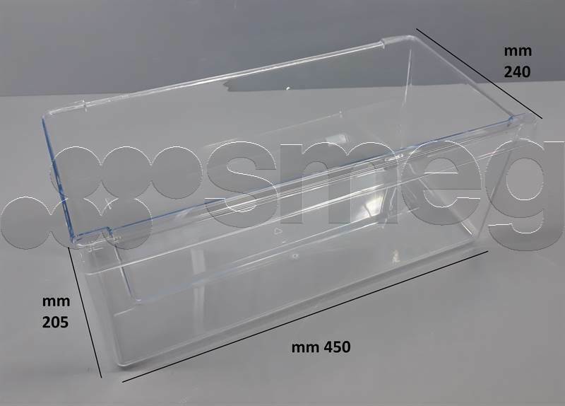 FIGEVIDA Cassetto Frigorifero Per Verdure 44.5x20.5x25cm - Compatibile Con Bauknecht, Whirlpool, Ikea