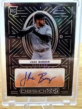 JAKE BURGER 2022 Panini Chronicles Obsidian Rookie RC FOTL Orange Etch Auto /50