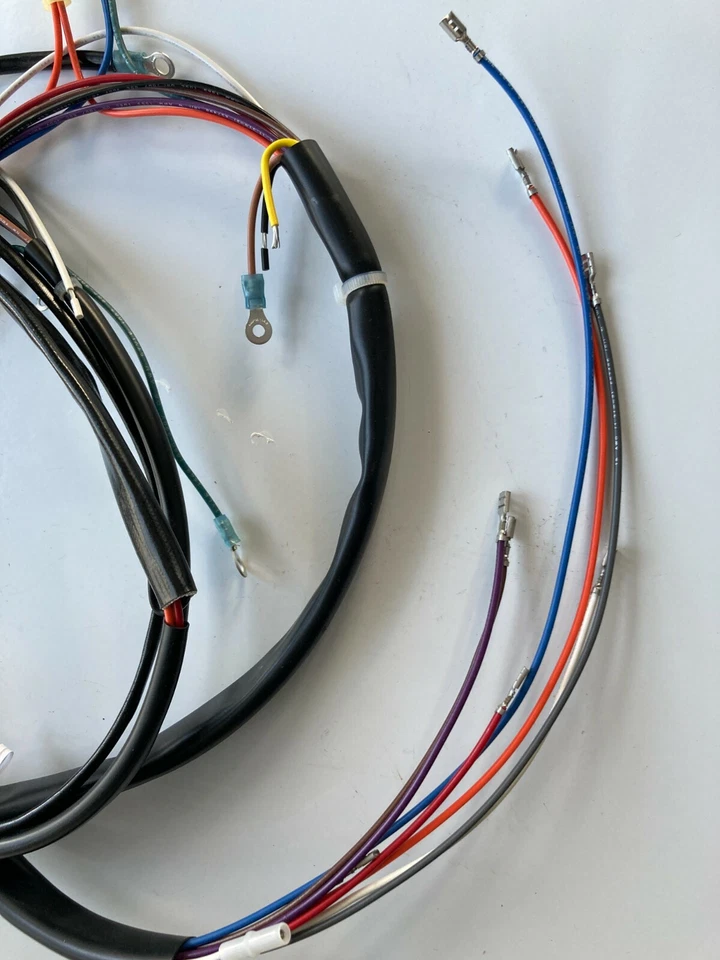 Big Twin FLH 1973-77 arnés de cableado principal con terminales 70320-73a Foto 4 de 4