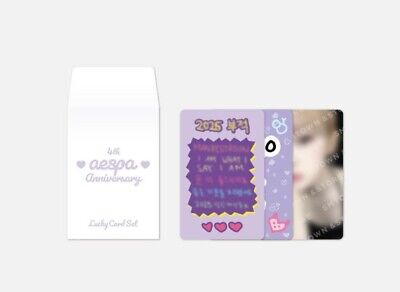 aespa AESPA 4TH ANNIVERSARY SMTOWN OFFICIAL GOODS LUCKY CARD aespa AESPA 4TH ANNIVERSARY SMTOWN OFFICIAL GOODS LUCKY CARD
