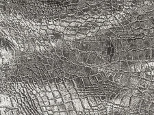 SILVER GRAY  Shiny Reptile Skin Look Velvet 54” Wide Sold By The Yard