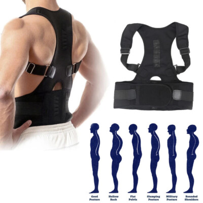 Adjustable Posture Corrector Low Back Support Shoulder Brace Belt For Men Women