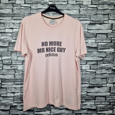 Adidas T-Shirt No more Mr Nice Guy Pink Herren 2008 Größe L Rot Karte 180