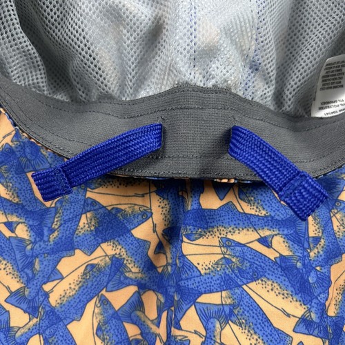 Field & Stream Youth Swim Pull On Shorts Size XL Blue Doodle Fish Orange Print - Picture 9 of 10