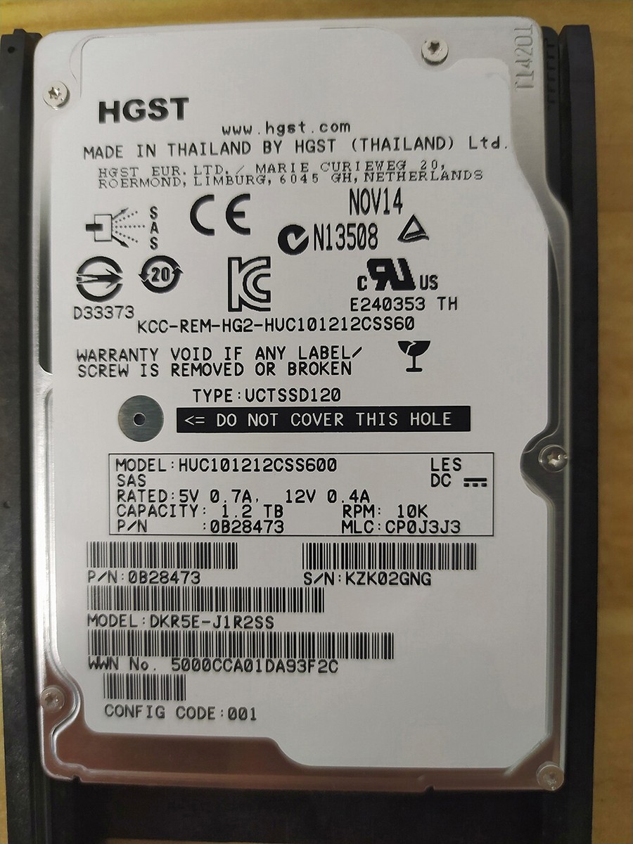 HITACHI 3282390-E 1.2TB 10K SAS 2.5in SFF Hard Drive w/bracket | eBay
