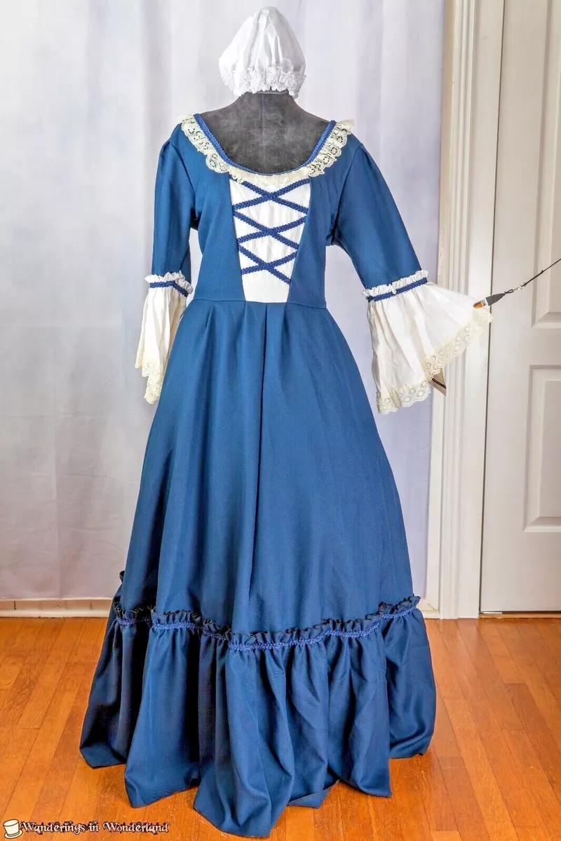 Abigail Adams Blue Ex-Small Colonial Dress Costume Historical Women's Lady