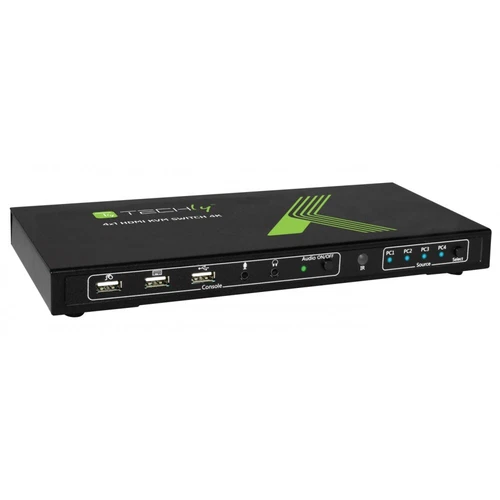 KVM Switch USB, HDMI, 4K, 4 Wege, Techly IDATA-KVM-HDMI4U