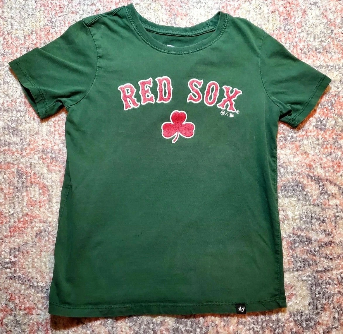 Boston Red Sox Green Child/Kids '47 Brand T-Shirt-Size Kids/Child M  (5-6)-GUC