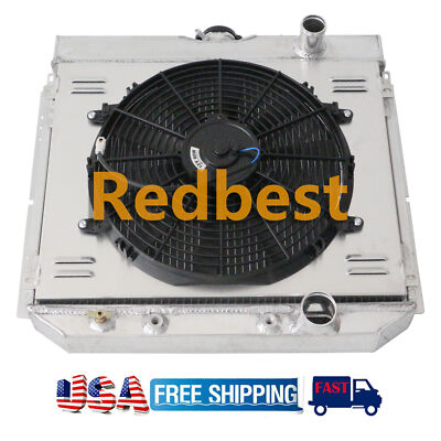 3Row Radiator+Shroud Fan For 1963-1969 Ford Fairlane 1968-1969 Ford Torino AT/MT