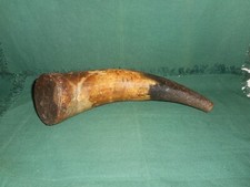 Antique cow horn flask