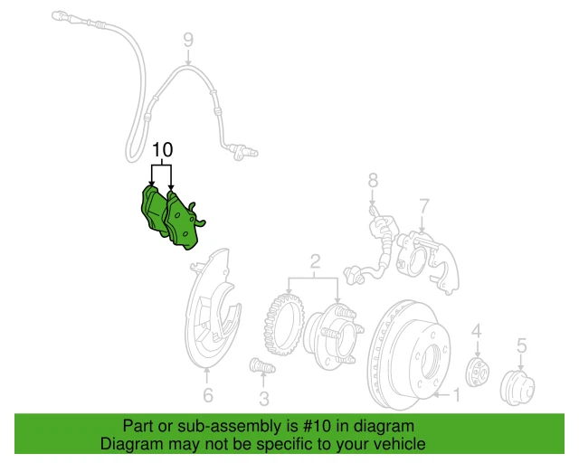 Juego de pastillas de freno delanteras Crown Vic originales Motorcraft BRSD-931-A 03-11 3U2Z-2V001-BB Foto 4 de 4