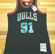 MITCHELL NESS NBA HWC CHICAGO BULLS DENNIS RODMAN X-MAS SWINGMAN JERSEY L